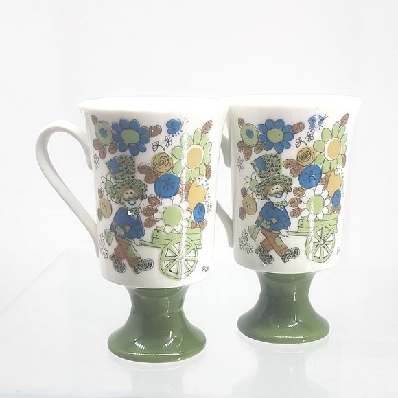 2 / Vintage 1960s Royal Crown Arnart Mug Flower Pedlar Retro Coffee Cup 2478 Pia